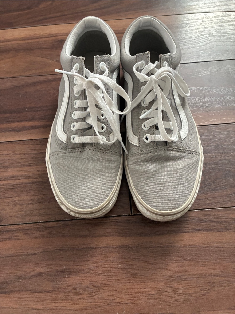 Vans Light Gray Low-Top Sneakers with White Stripe - Picture 4 of 4